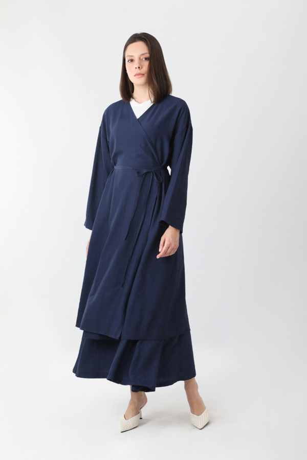 Uzun Kimono Takım Lacivert - 10