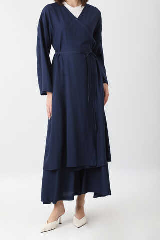 Uzun Kimono Takım Lacivert - 11
