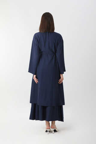 Uzun Kimono Takım Lacivert - 12