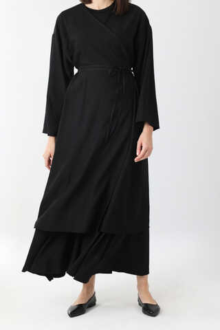 Uzun Kimono Takım Siyah - 5