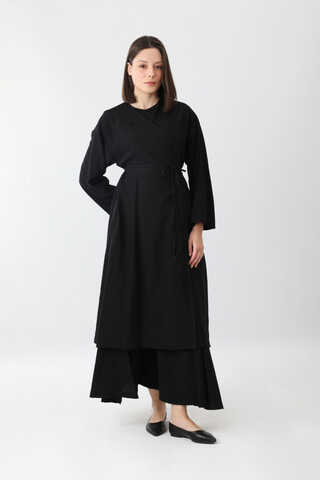 Uzun Kimono Takım Siyah - 6