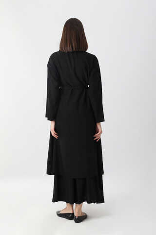 Uzun Kimono Takım Siyah - 10