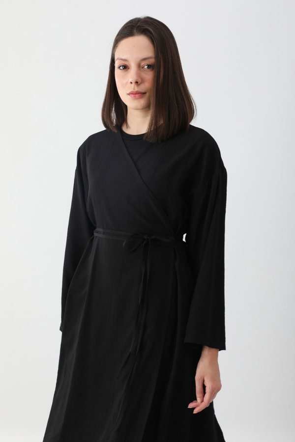 Uzun Kimono Takım Siyah - 13