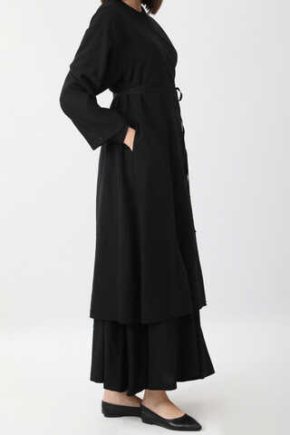 Uzun Kimono Takım Siyah - 9