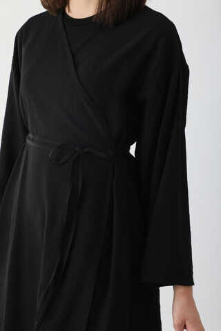 Uzun Kimono Takım Siyah - 12