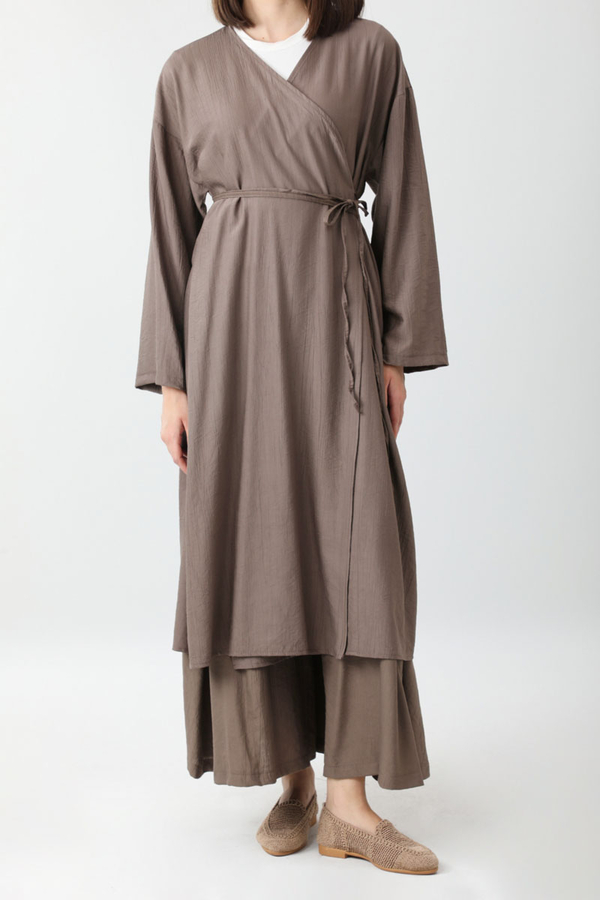 Uzun Kimono Takım Toprak - 6