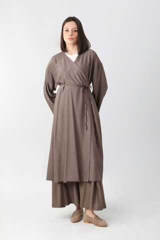 Uzun Kimono Takım Toprak - 7