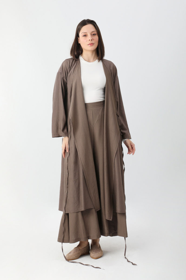 Uzun Kimono Takım Toprak - 2