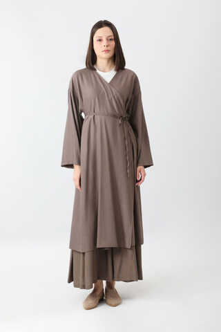 Uzun Kimono Takım Toprak - 5