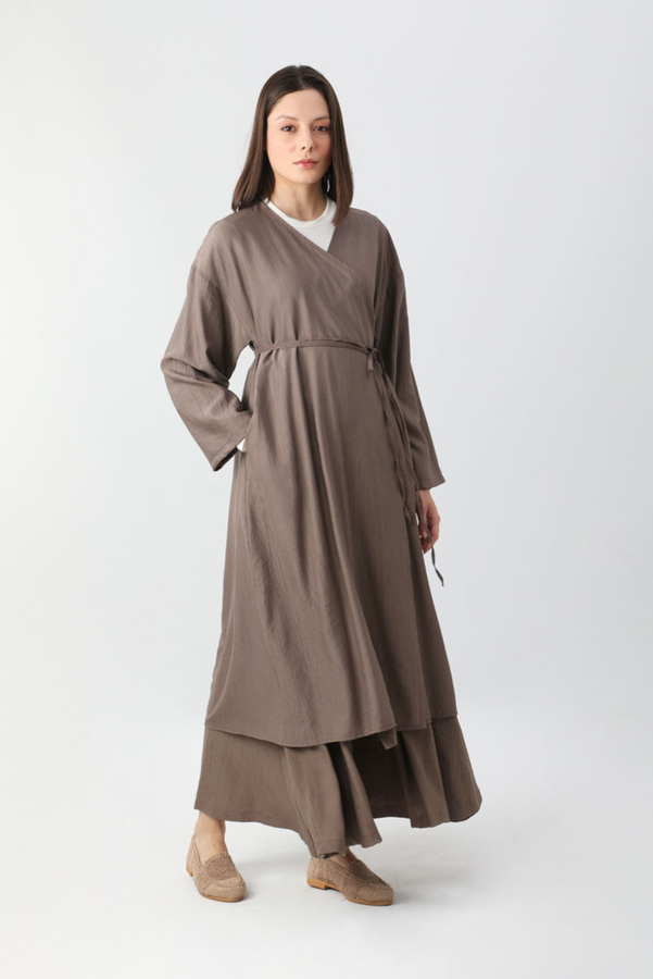 Uzun Kimono Takım Toprak - 8
