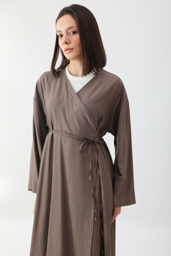 Uzun Kimono Takım Toprak - 10