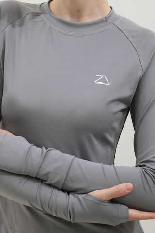 Uzun Kollu Mayo Body Gri - 3