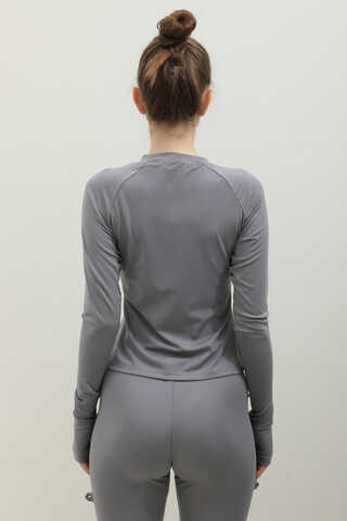 Uzun Kollu Mayo Body Gri - 4