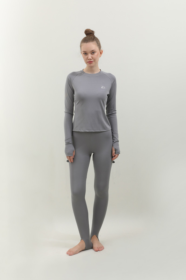 Uzun Kollu Mayo Body Gri - 2