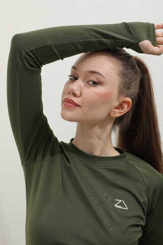 Uzun Kollu Mayo Body Haki - 1