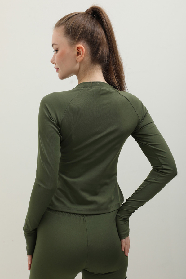 Uzun Kollu Mayo Body Haki - 4