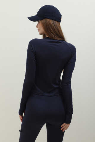 Uzun Kollu Mayo Body Lacivert - 5