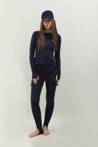 Uzun Kollu Mayo Body Lacivert - 2