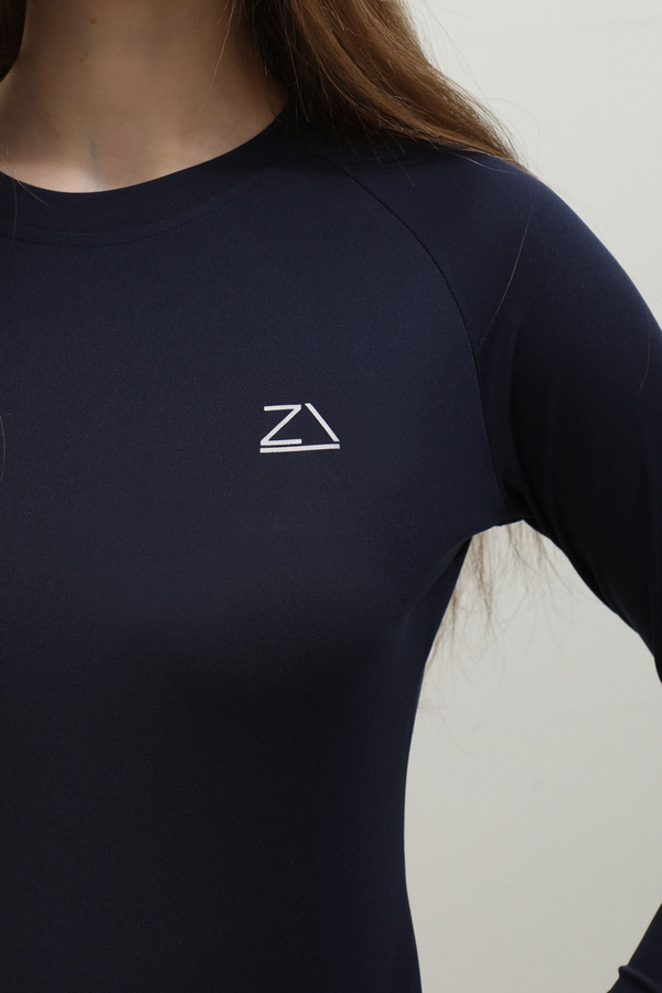 Uzun Kollu Mayo Body Lacivert - 3