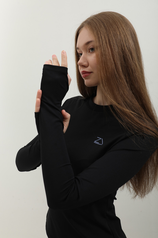 Uzun Kollu Mayo Body Siyah - 4