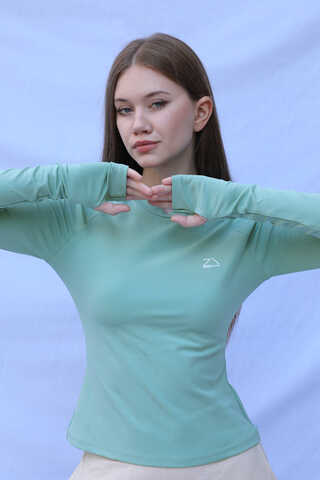 Uzun Kollu Mayo Body Su Yeşili - 2