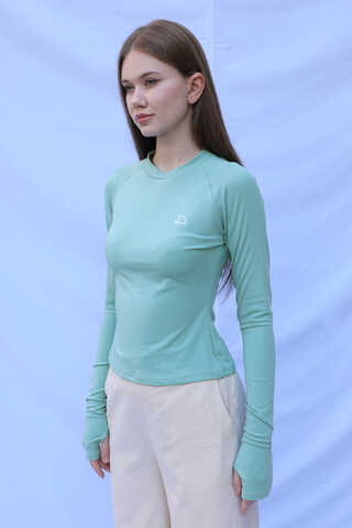 Uzun Kollu Mayo Body Su Yeşili - 4