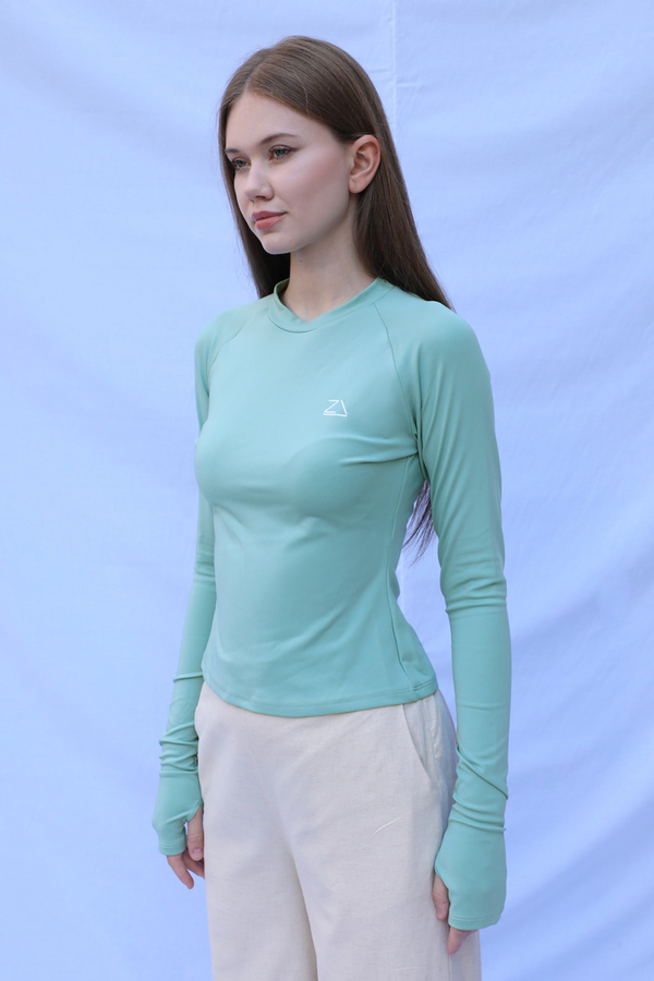 Uzun Kollu Mayo Body Su Yeşili - 4