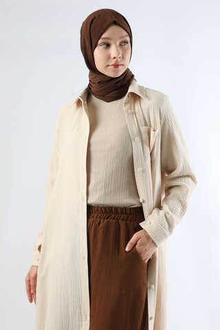 Uzun Muslin Gömlek Takım Taş - 2