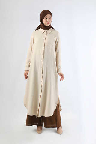 Uzun Muslin Gömlek Takım Taş - 3