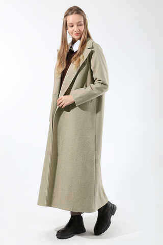 Uzun Oversize Kaşe Açık Vizon - 5