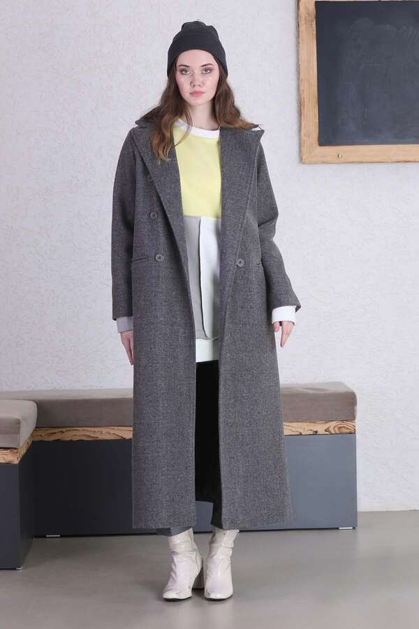 Uzun Oversize Kaşe Füme - 7