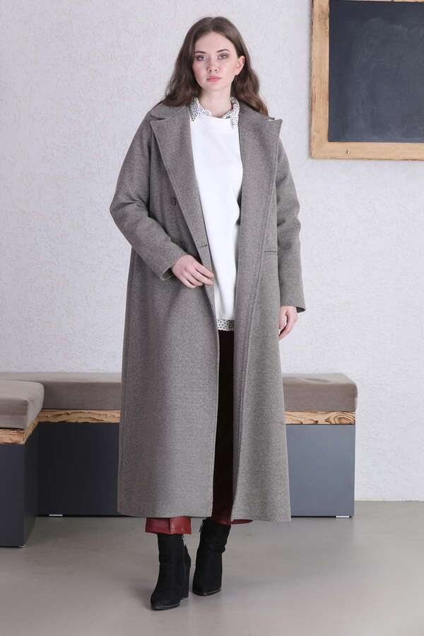 Uzun Oversize Kaşe Toprak - 3