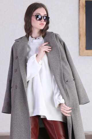 Uzun Oversize Kaşe Toprak - 8