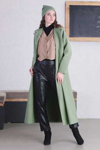 Uzun Oversize Kaşe Yeşil - 4