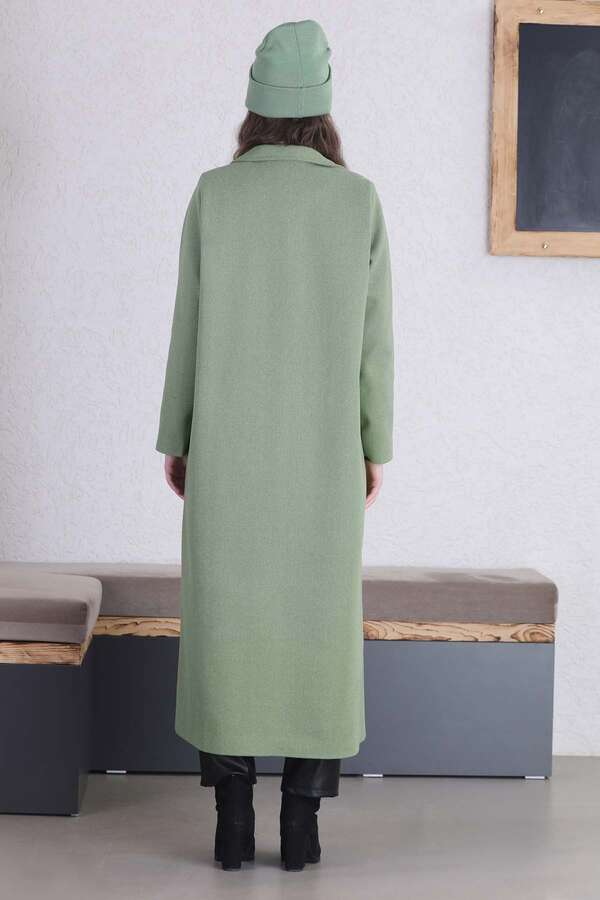 Uzun Oversize Kaşe Yeşil - 5