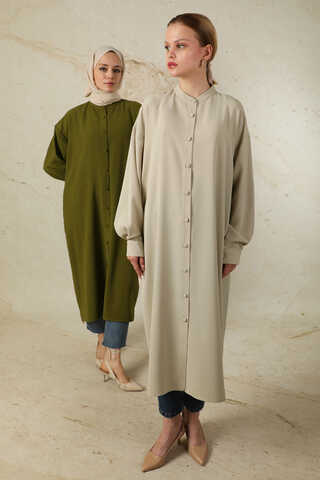 Uzun Oversize Tunik Gri - 1