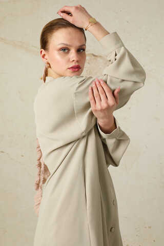 Uzun Oversize Tunik Gri - 4