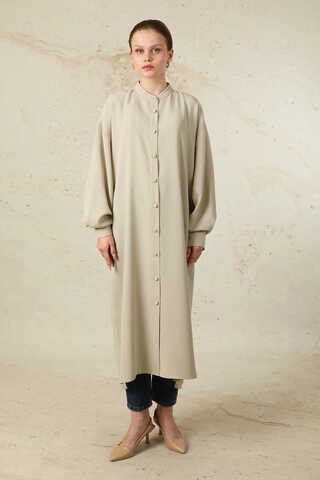 Uzun Oversize Tunik Gri - 5