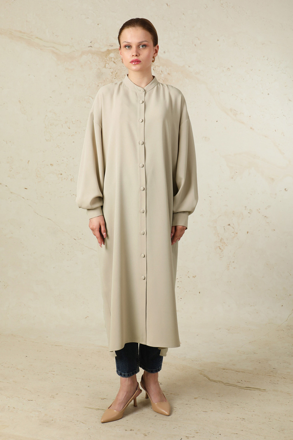 Uzun Oversize Tunik Gri - 5