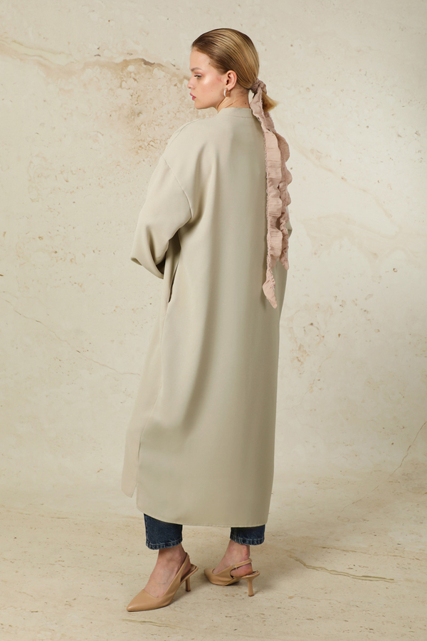 Uzun Oversize Tunik Gri - 6