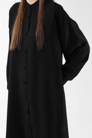 Uzun Oversize Tunik Siyah - 4
