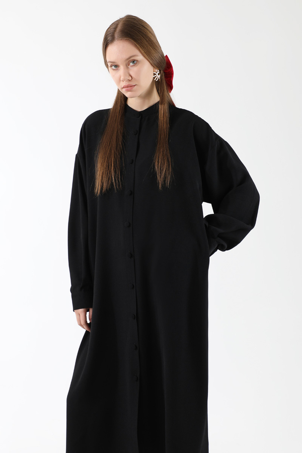 Uzun Oversize Tunik Siyah - 2