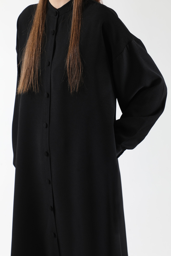 Uzun Oversize Tunik Siyah - 4