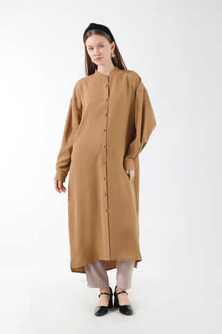 Uzun Oversize Tunik Tarçın - 1