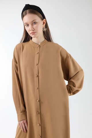 Uzun Oversize Tunik Tarçın - 2
