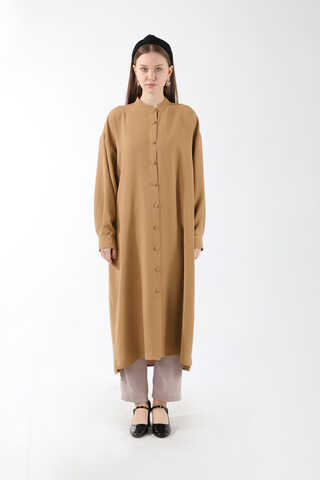 Uzun Oversize Tunik Tarçın - 3