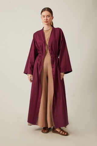 V Yaka Abaya Bordo - 1