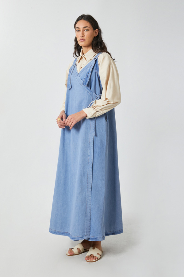 V Yaka Bağlamalı Jile Açık Mavi - 10