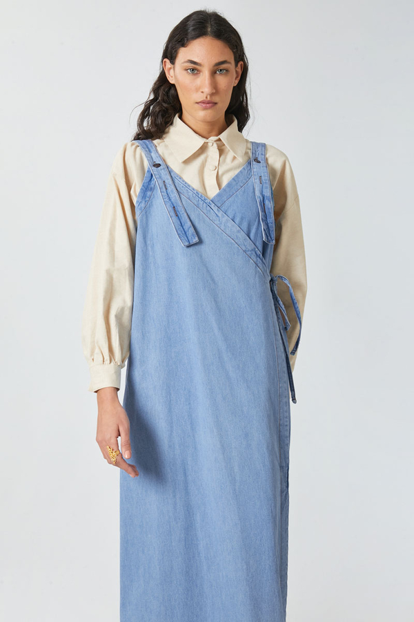 V Yaka Bağlamalı Jile Açık Mavi - 6