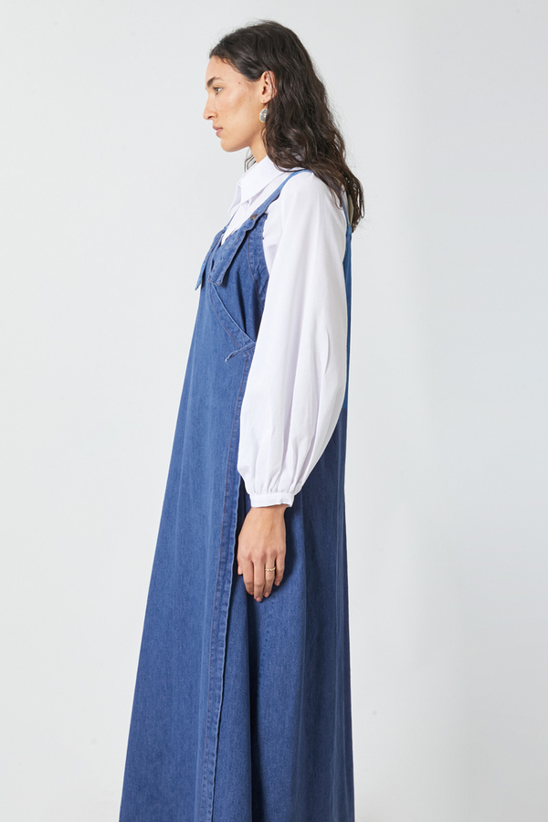 V Yaka Bağlamalı Jile Koyu Mavi - 4